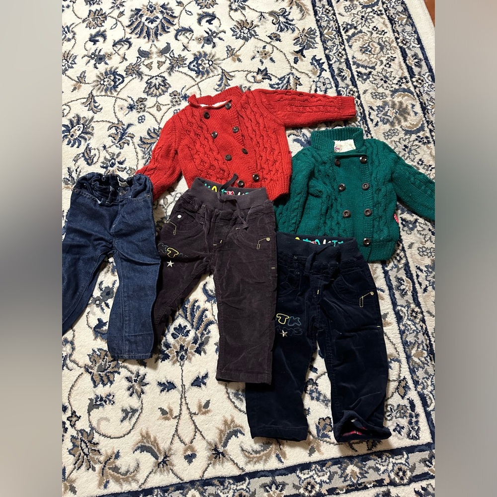 boys sweater and pants bundle.
